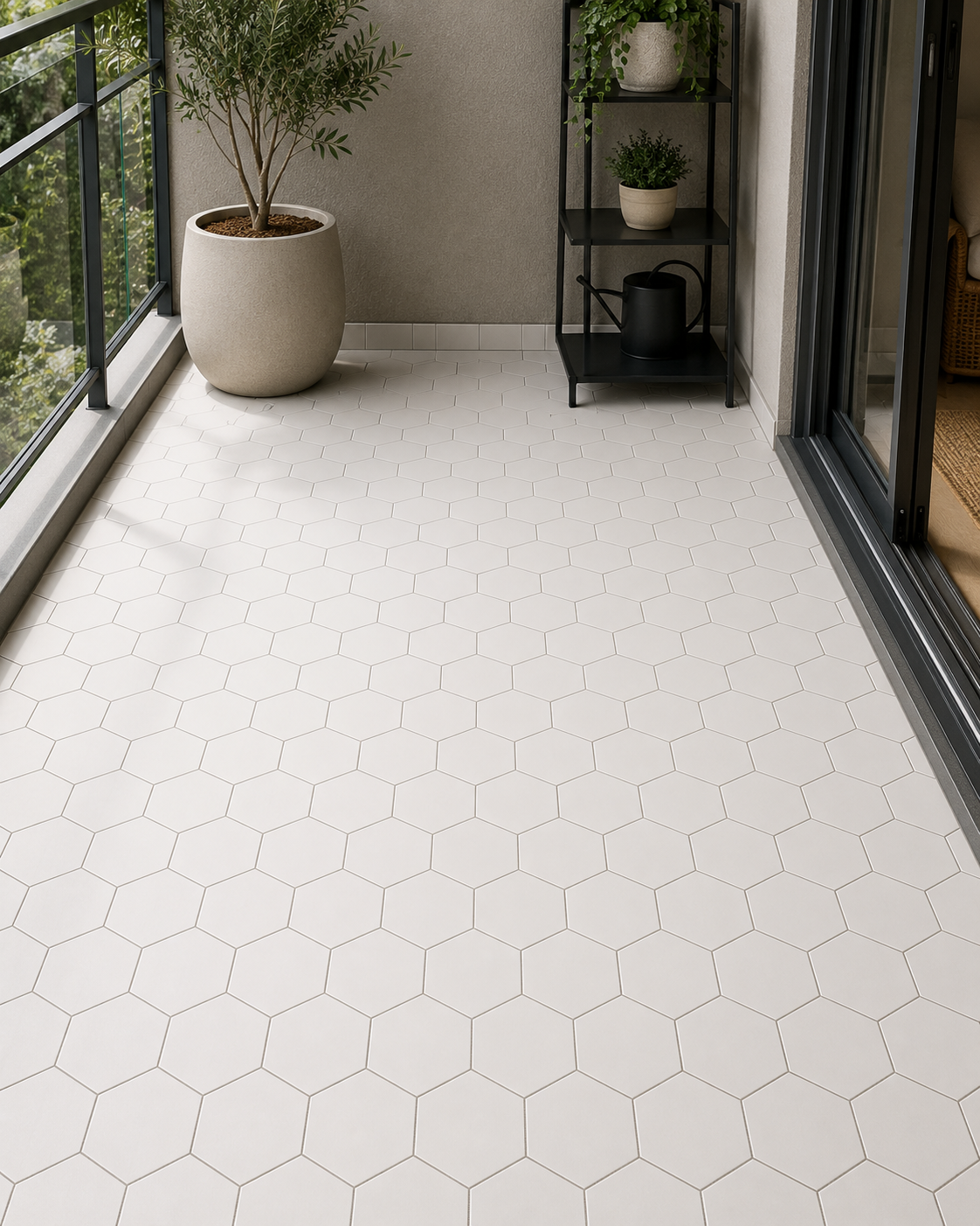 Thassos 4" Hexagon Marble Mosaic Tile
