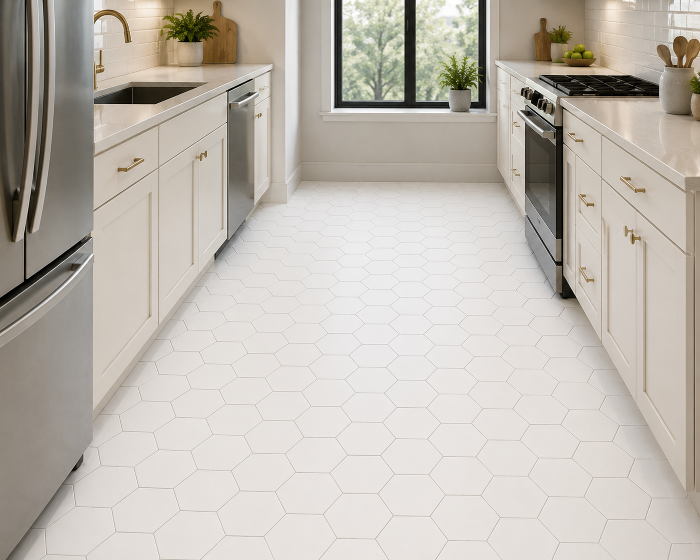 Thassos 4" Hexagon Marble Mosaic Tile