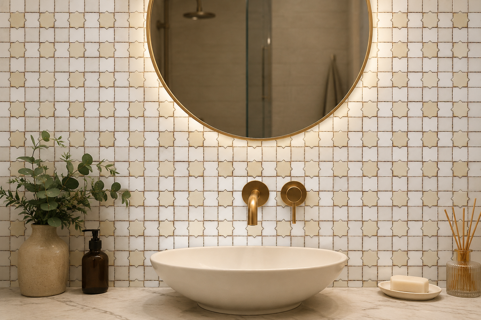 Zeno Limra White Marble Waterjet Mosaic Tile