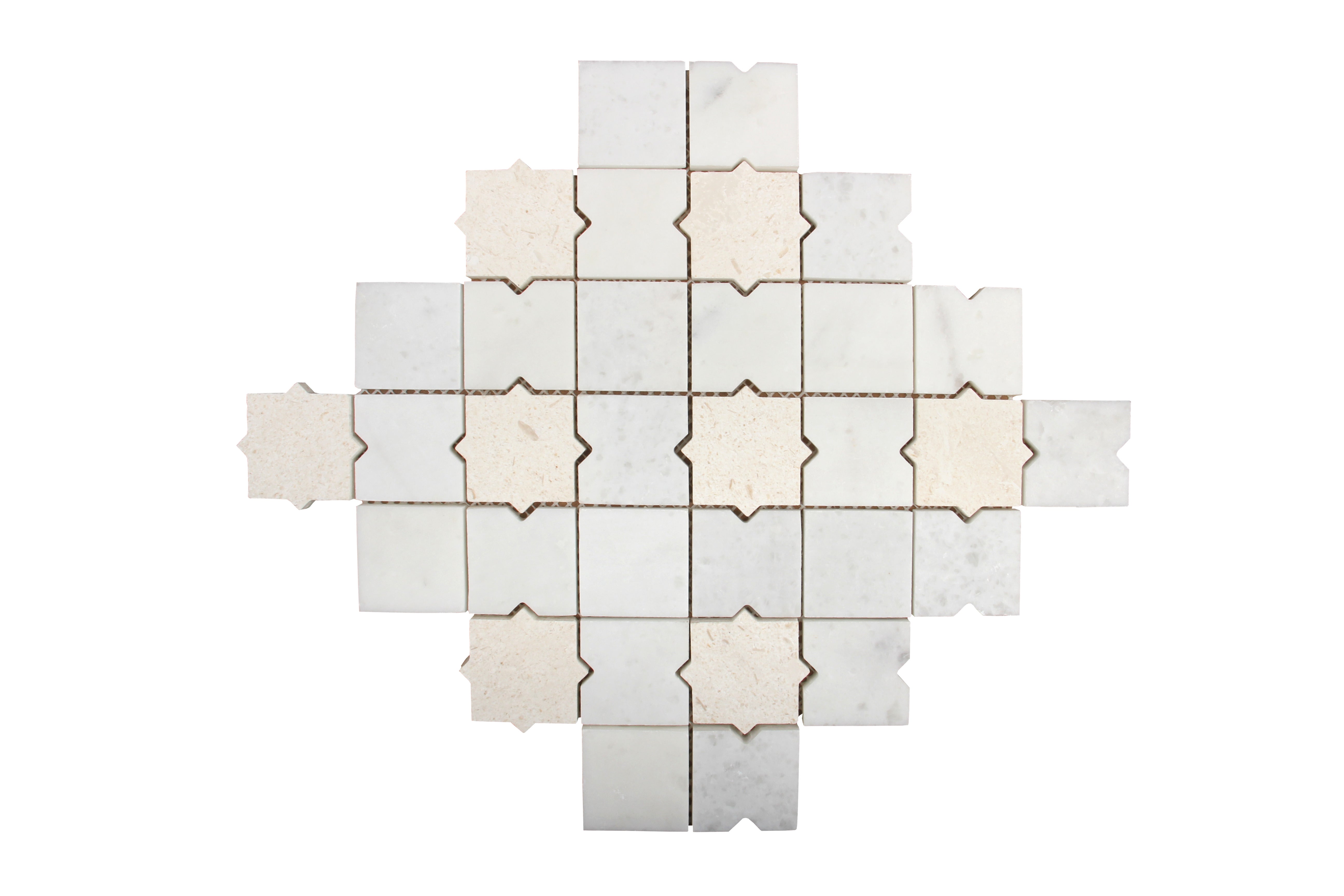 Zeno Limra White Marble Waterjet Mosaic Tile