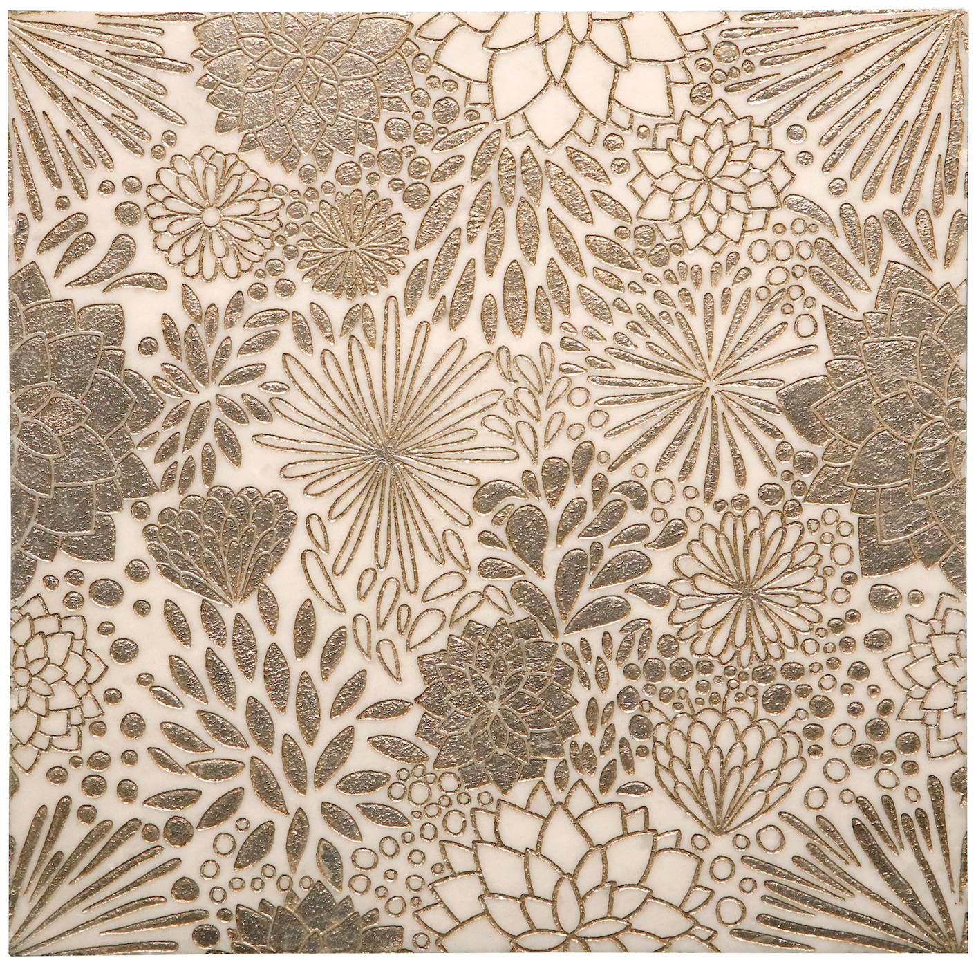 White marble textured tile with light and shadow highlighting the surface pattern
