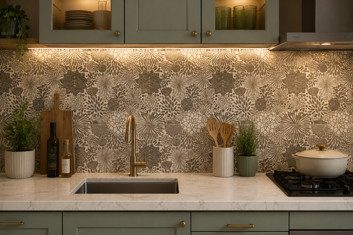 Lidya Garden White Marble Mosaic Tile