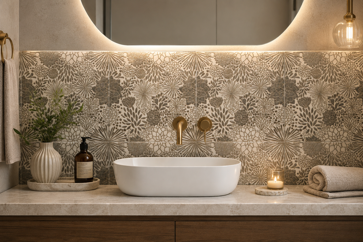 Lidya Garden White Marble Mosaic Tile