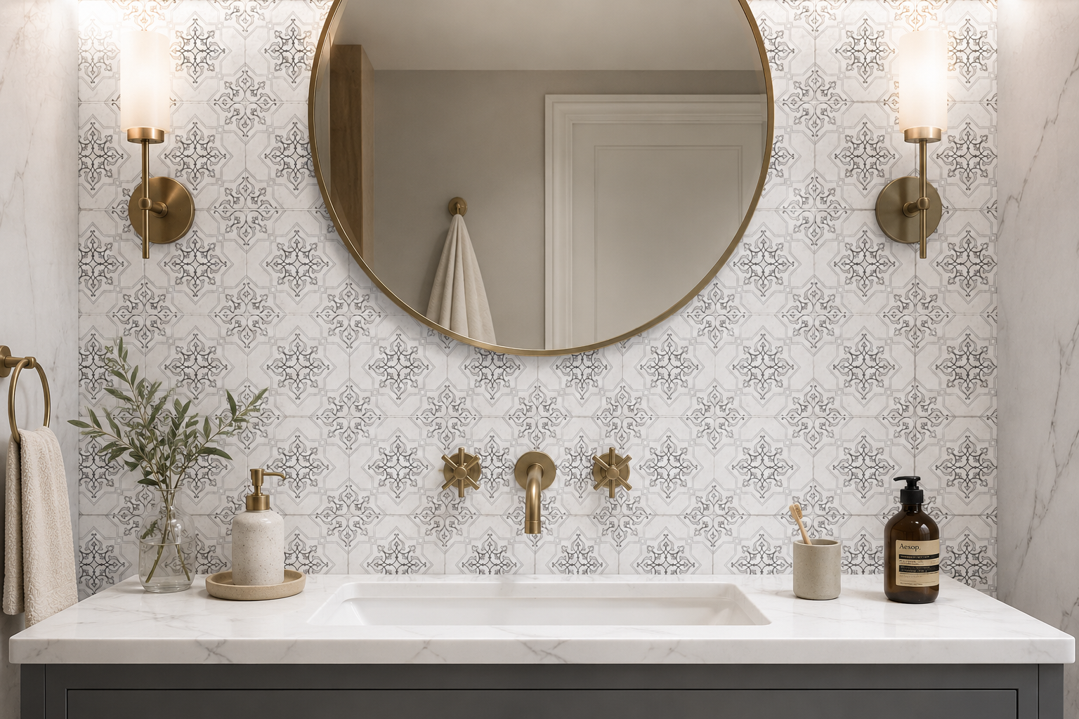 Pavillion White Marble Tile